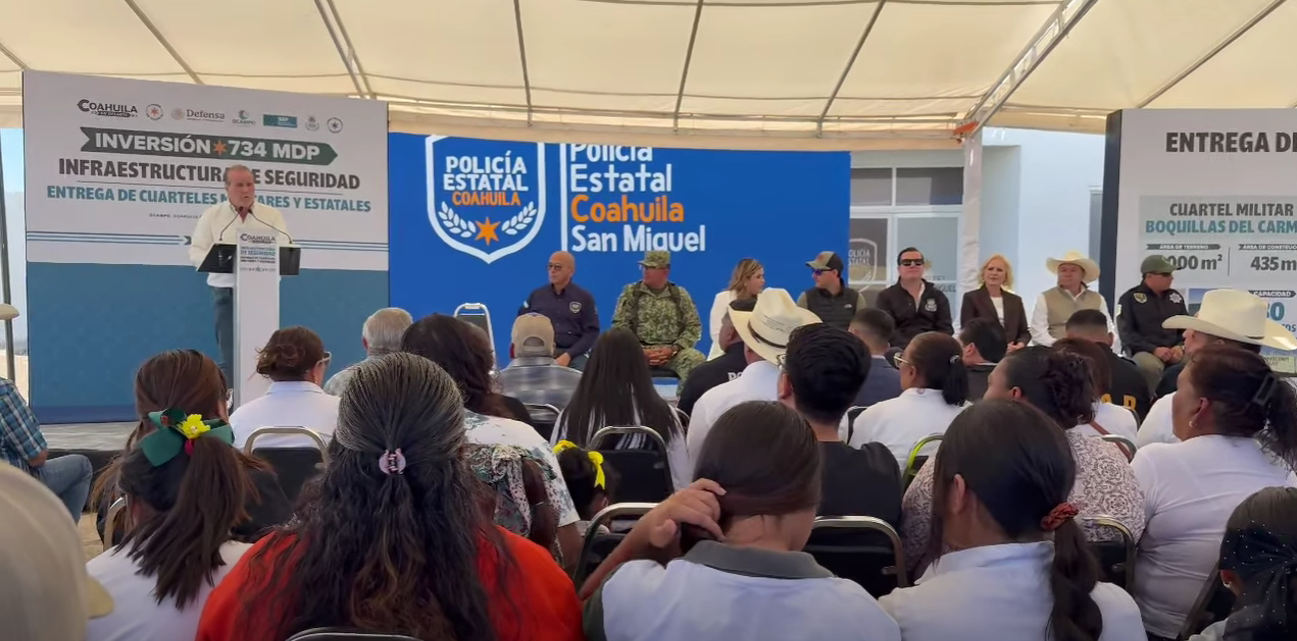 MENSAJE DEL GOBERNADOR MANOLO JIMÉNEZ SALINAS EN LA INAUGURACIÓN DEL CUARTEL DE LA POLICÍA ESTATAL EN SAN MIGUEL MUNICIPIO DE OCAMPO