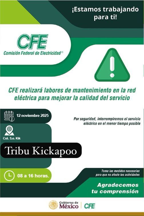 Atención aviso de CFE
