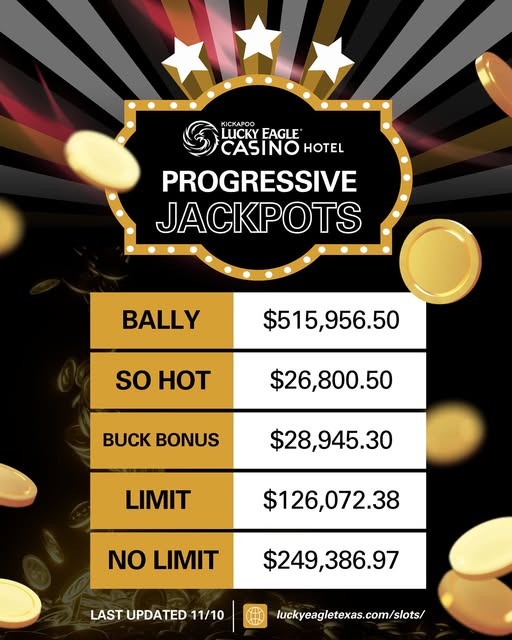 Big wins are building at Kickapoo Lucky Eagle Casino!
