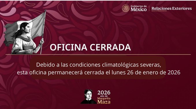 Consulado de México en Eagle Pass suspende actividades por condiciones climatológicas
