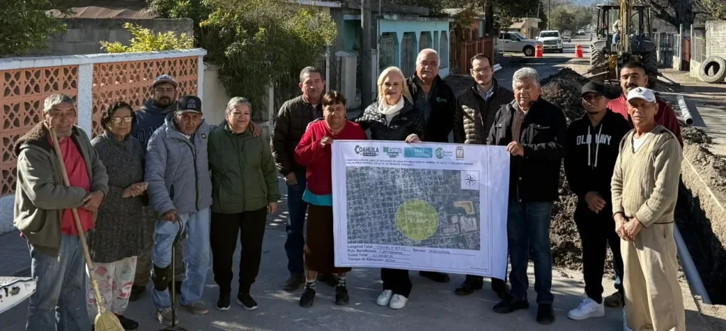 Inician obra de red de agua potable en el sector El Alto de Múzquiz