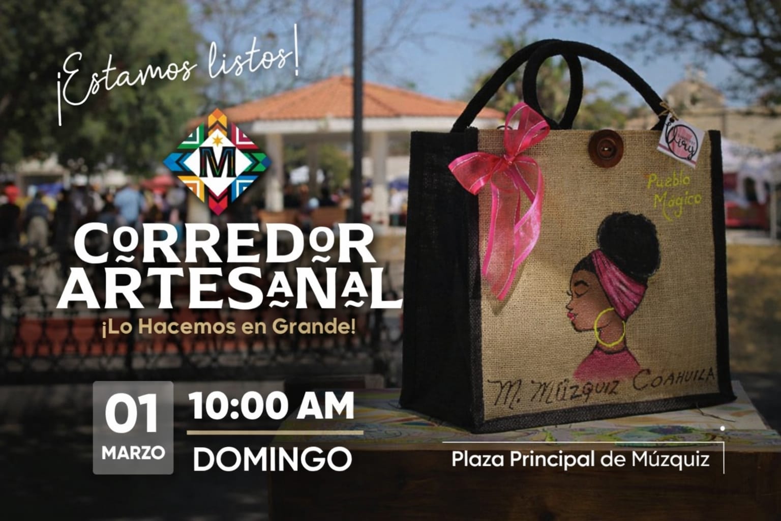 Corredor Artesanal en Múzquiz impulsa el talento local y la tradición este domingo 1 de marzo