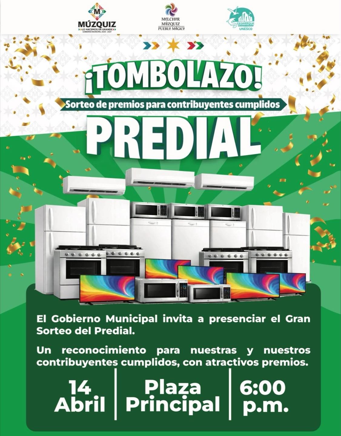 ¡HOY ES EL GRAN TOMBOLAZO PREDIAL!