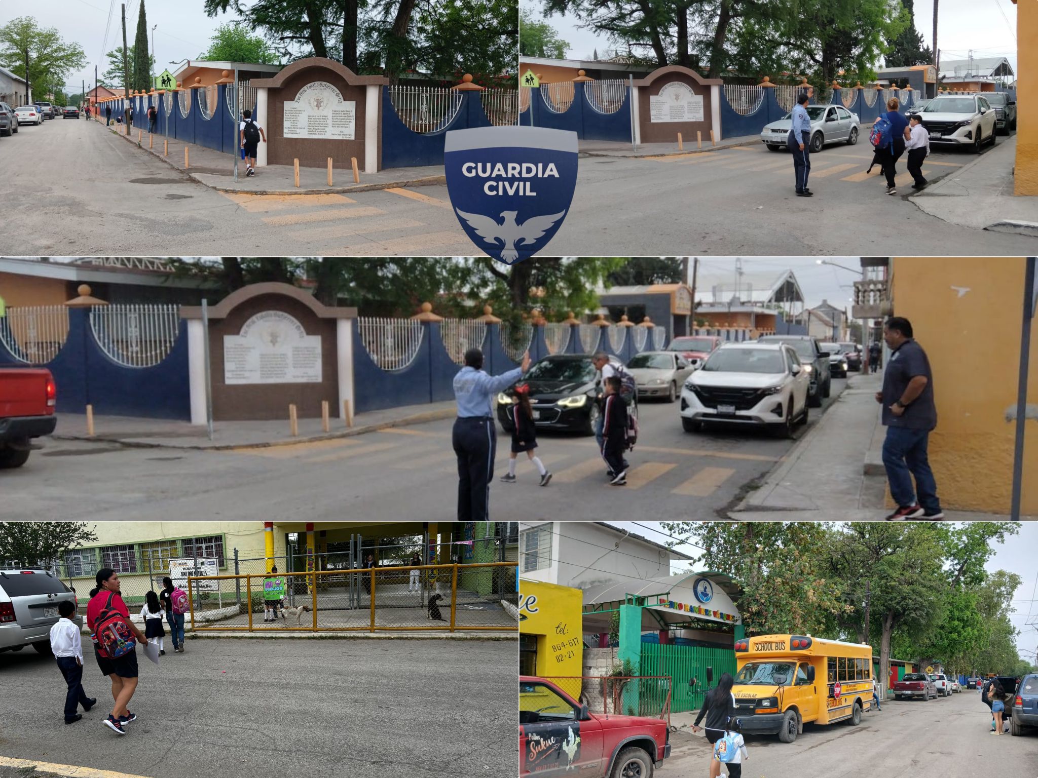Refuerzan seguridad vial en Múzquiz durante el regreso a clases tras Semana Santa.