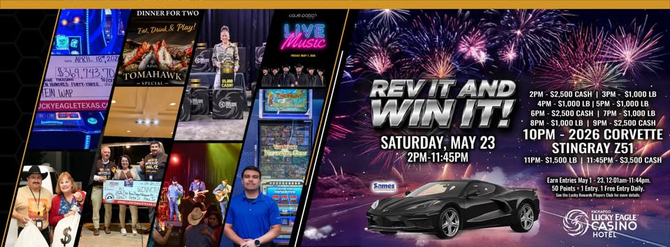 🎰 “Rev It and Win It”: emoción, premios y un Corvette 2026 en juego este 23 de mayo