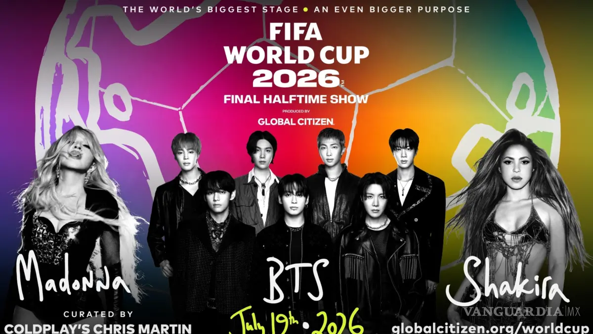 FIFA anuncia show de medio tiempo para la final del Mundial 2026 con Madonna, Shakira y BTS