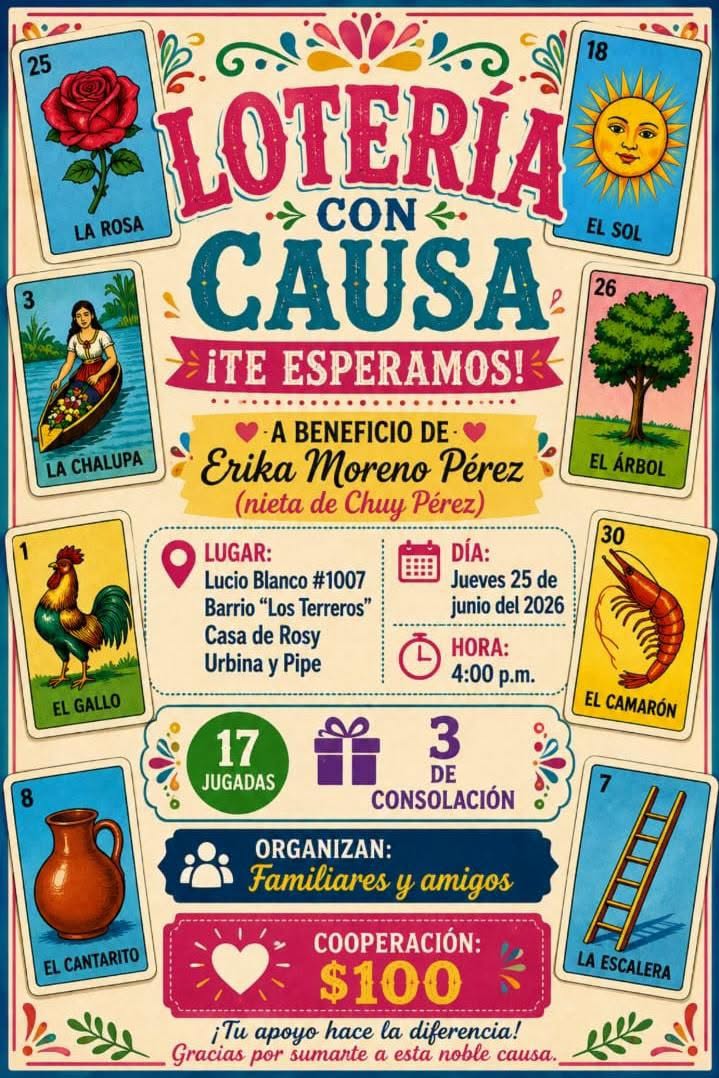Lotería con causa hoy: apoyan a Erika Moreno Pérez