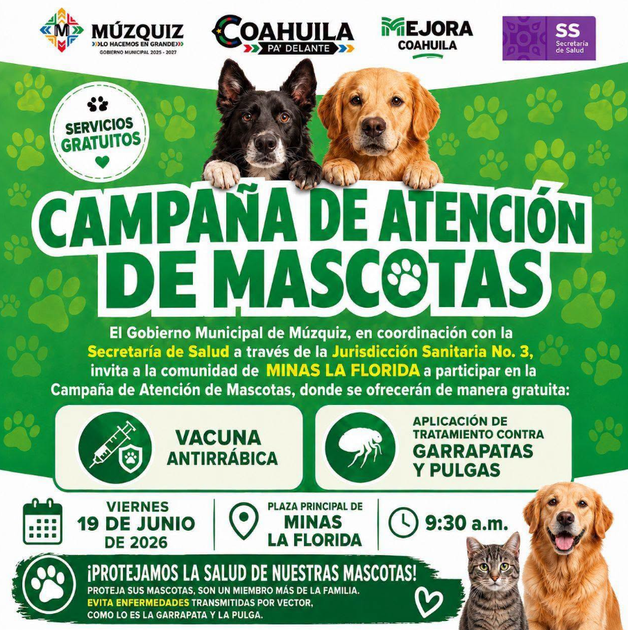  ¡Cuidemos la salud de nuestras mascotas! 